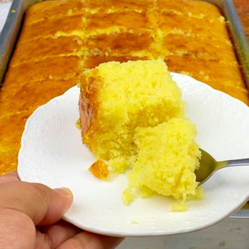 Pastel de naranja con almíbar